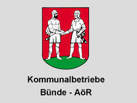 Bild vergrern: Das Bild zeigt das Wappen der Stadt Bnde und den Schriftzug Kommunalbetiebe Bnde - AR